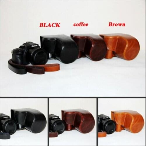 New Pu Leather Camera Case Bag For Panasonic Lumix DMC-FZ1000 FZ1000 Camera Bag Cover With Strap 3 color