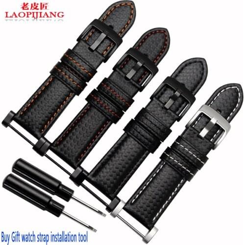 24mm Fit suunto song Takuyama O expedition origin outdoor function watch strap with carbon fiber pattern men watchband +tools