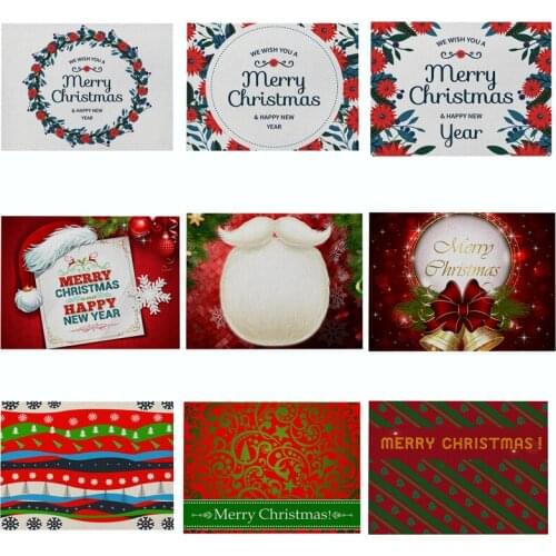 Christmas Style Table Napkin Dining Table Placemat Kitchen Tool Tableware Pad Coaster Coffee Tea party decorations Rectangular