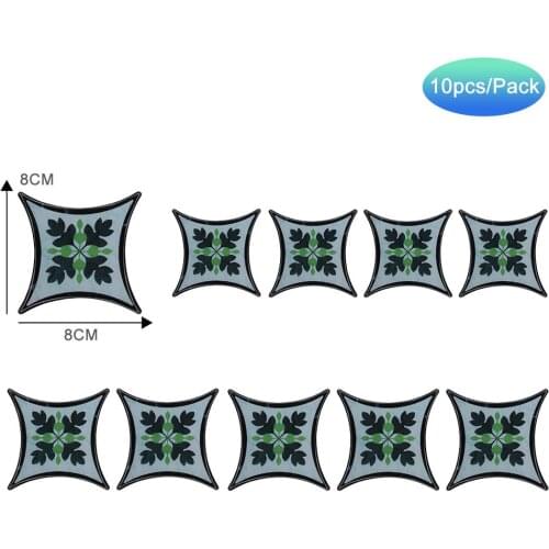 EasyTiles Floor Stickers Self Adhesive 3D Ceramic Decals Peel And Stick Wall Decor Sticker for Living Room Bathroom - 10 Sheets