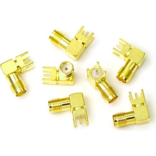 SMA-KWE connector SMA female Thru Hole plug Right Angle 90° PCB Mount RF adapter
