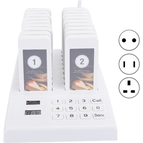 SU-666B Pager Meal Puller Queue Wireless Calling System 18 Channels Restaurant Receiver for Restaurant Coffee Shop Queue System