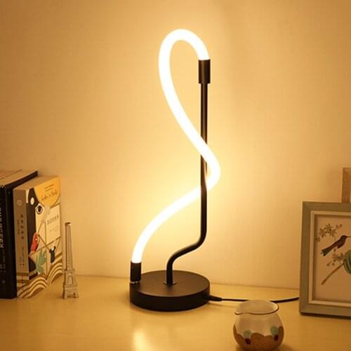 Nordic Art Deformable Strip LED Table Lamps Eye Protection Reading Study Desk Lamp Bedroom Bedside Desk Light
