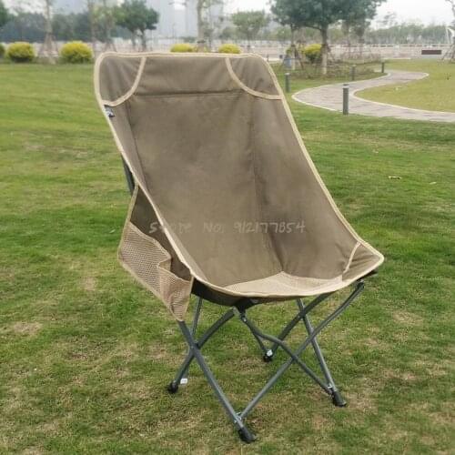 Outdoor Folding Chair Egg Shaped High Back Lazy Moon Chair Barbecue Beach Chair Portable Sketch Fishing Chair
