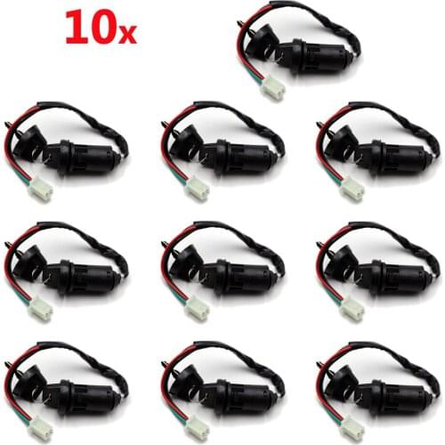 10 x Universal Ignition Key Switch 4 wire 2 Keys Chinese Quad ATV Parts 50 70 90 110 125 150cc 250cc 4 Pin new