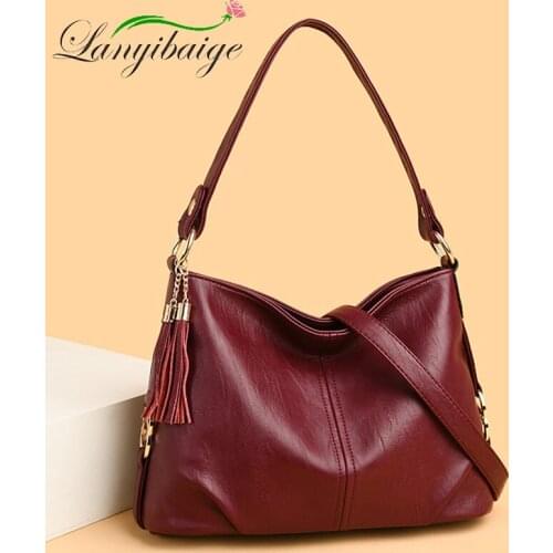 Retro High Capacity High Quality Leather Shoulder Bag Casual Crossbody Bags for Women 2021 Luxury Handbags Women Bags Designer