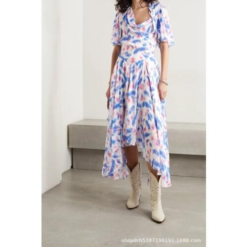 Women Dress 2021 New Halter Printed Embroidered Dress Women