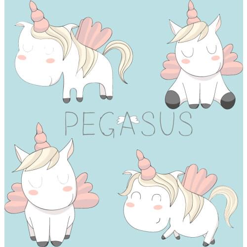 ZhuoAng Pegasus Cartoon Unicorn Clear Stamps For DIY Scrapbooking/Card Making/Album Decorative Silicon Stamp Crafts