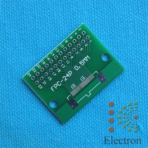 3pcs/lot 24P FFC FPC Adapter Plate 0.5MM/1.0MM Pitch to 2.54mm 24Pin Flat Cable Socket Connector for PCB Board TFT LCD new