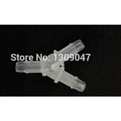 50pcs/lot Large format solvent printer ink tube connector Y shape ink pipe plastic connectors 6mm*4mm