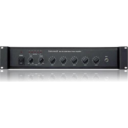 Ben & Fellows 120104 PA Mixer Amplifier Bass and Treble Control Automatic Mute Function for Paging and Announcement