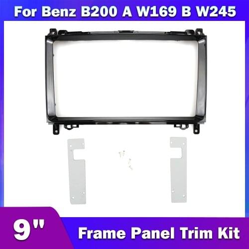 9" 2 Din Car Radio Fascia For Mercedes Benz B200 A B Class W169 W245 Viano Vito W639 Sprinter W906 Dash Dashboard Frame Panel