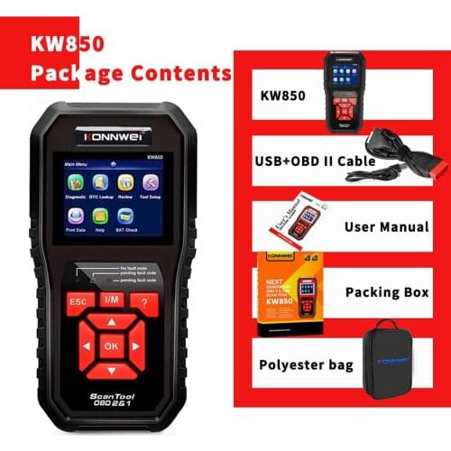KW850 OBD II Car Diagnostic Scanner Tool Professional Universal Powerful