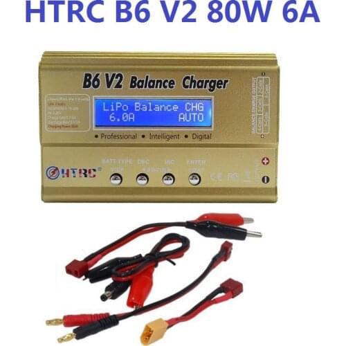 HTRC B6 V2 80W 6A Digital RC Battery Balance Charger Discharger for LiPo Battery