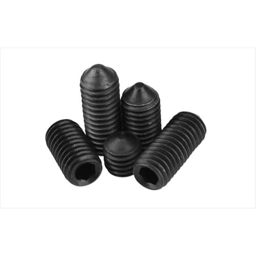 DIN914 12.9 carbon steel Point end set screws face hexagon set screws black M2.5 M3 M4 M5 M6 M8 M10 M12 headless machine meters