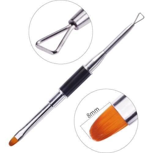 Dual-headed Nail Art Gel Pen Brush Nylon Hair Ombre Brush Nail Art Brushes Soft Nails Tools For Extension Acrylic Pen