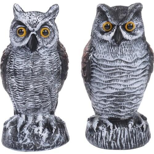 Wholesale 2 Pcs Fake Owls Simulation Ornaments Natural Enemies Insect Repellent Outdoor Garden Patio Scarecrow Decoration
