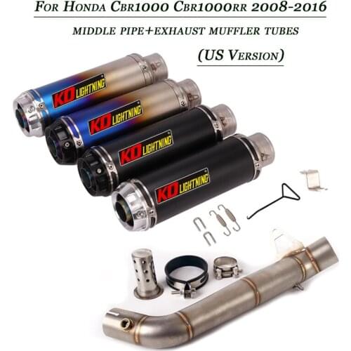 Motorcycle Middle Pipe Exhaust Tuebs Set for Honda CBR1000 CBR1000RR US Version 2008 2009 2010 2011 2012 2013 2014 2015 2016