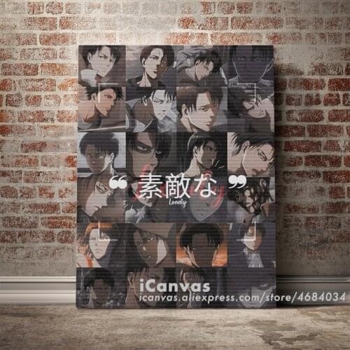 Levi Ackerman Collage My Hero Academia Anime Home Decor Canvas Wall Art Decoration Prints Living Room Bedroom Poster Painting