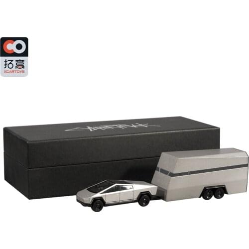 Xcartoys 1:64 Te-Sla New Pick-Up Truck Trailer Kit Simulation Model Car