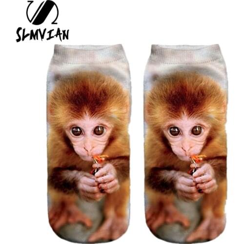 SLMVIAN Multiple Colors Fashion Style Drop Shipping Sock 3D Printed Unisex Cute Low Cut Ankle Women Socks