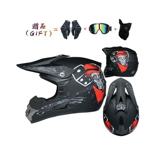 Send 3 pieces gift motorcycle helmet children off-road helmet bike downhill cross helmet