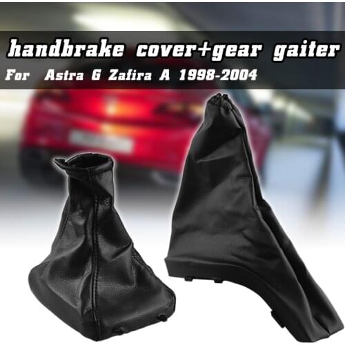 Car Gear Shift Knob Gaiter Boot Cover PU Leather Parking Handbrake Grips Covers For Opel Astra G Zafira A 1998-2004 24430525