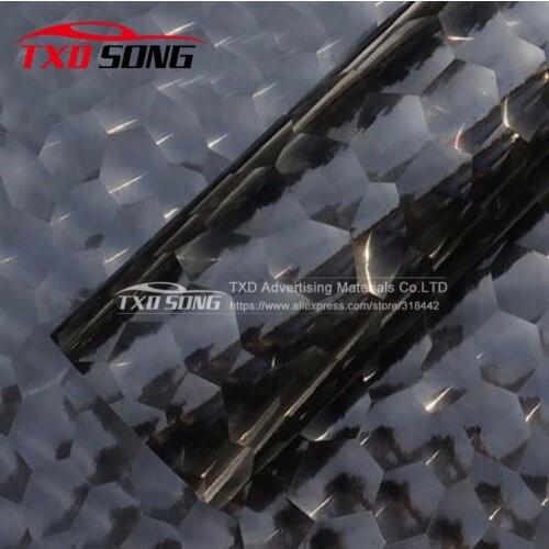 Premium quality black Water Cube Carbon fiber sticker for car wrapping 3D carbon film specila texture Water Cube Vinyl Sticker