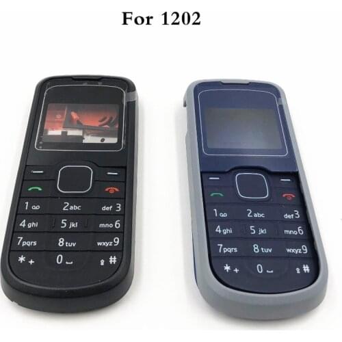 For Nokia 1202 New Full Housing Case Cover Front Frame With Key Board Display Glass+Middle Frame+Back Cover