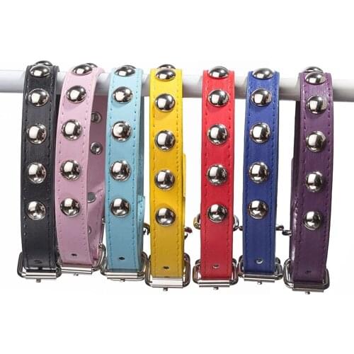 Dog Collars Rivet Trend Leather Dog Collars Pu For Small Medium Large Dogs Pet Collar Rivets Anti-Bite Pet Products Neck Strap
