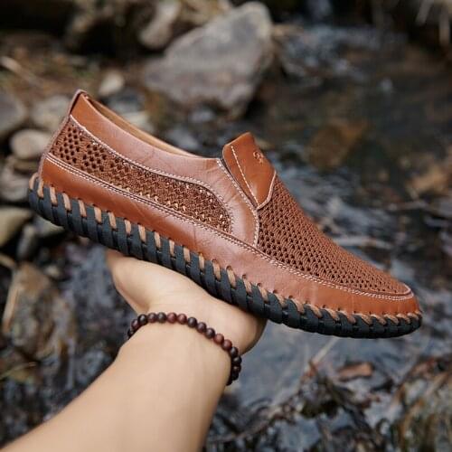 Outdoor beach s walking sandalhas mesh sport summer japan sandal sneaker geta 39 dress shoes sandles slide mens waterproof male