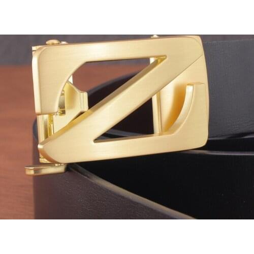 High Quality Z Letter Buckle Belt Mens Fashion Automatic Buckle Luxury Designer Belt Leather Mens Belt Cintos Masculinos Casua