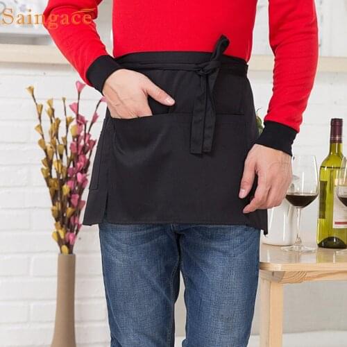 Saingace kitchen Waist Aprons Hotel Restaurant Cafe Waiters & Waitresses Uniform Apron with Pocket home decor drop ship 2020 new
