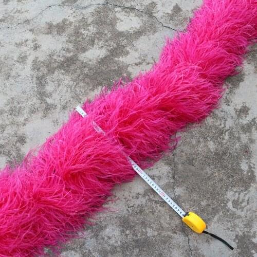 Customized 20ply Ostrich Feathers Boa Width 28-30cm Marabou Feather Boa Fringes Strips for Party Carnival Show Shawl Crafts