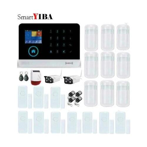 SmartYIBA Home Burglar Security 3G GSM Alarm System Voice Prompt Wireless wifi Infrared Sensor Metal Remote Control Kit