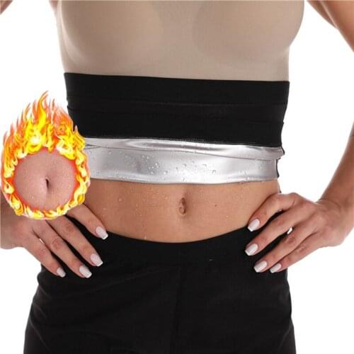 Sports Fitness Sweet Sweat Body Shaping Belts Black PU Fat Burning Shapewear Corsets Waist Trainers Tummy Control Sweat Belts