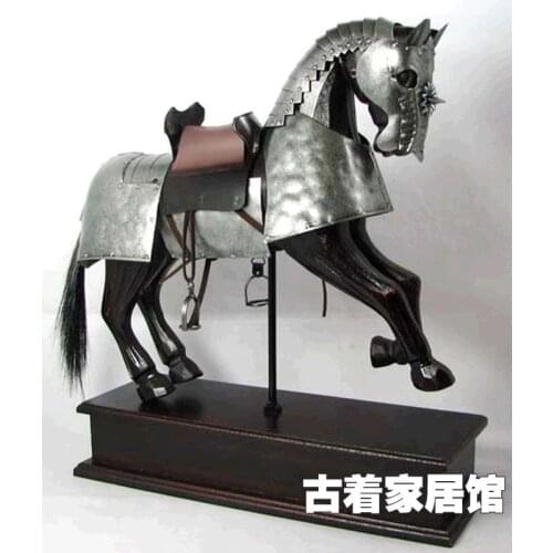 Medieval European / ancient Rome cavalry horses / retro style bars study room office desktop decoration