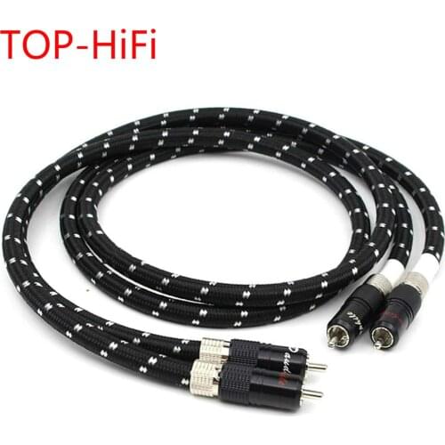 TOP-HiFi Pair gaofei RCA Cable Hi-end CD Amplifier Interconnect 2RCA to 2RCA Male Pure OCC Audio Cable