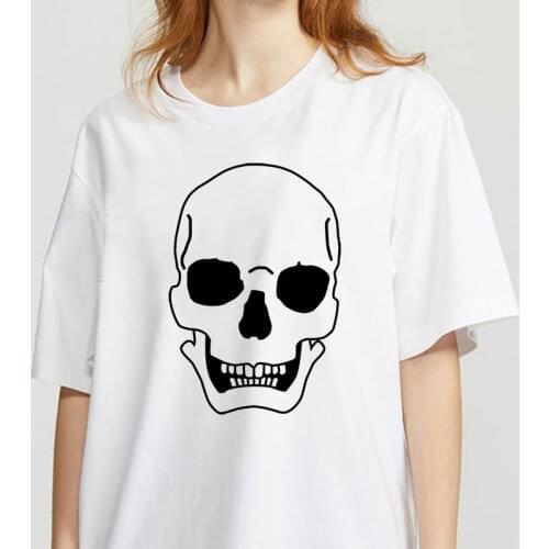 Cartoon Top Tees kawaii T Shirt Showtly Horro Skull summer streetclothing Tshirt Women Harajuku Short Sleeve Fun Ulzzang