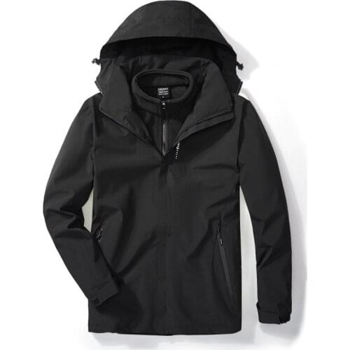 Outdoor jacket mens three-in-one jacket women and men polar fleece liner waterproof cold-resistant and warm overalls