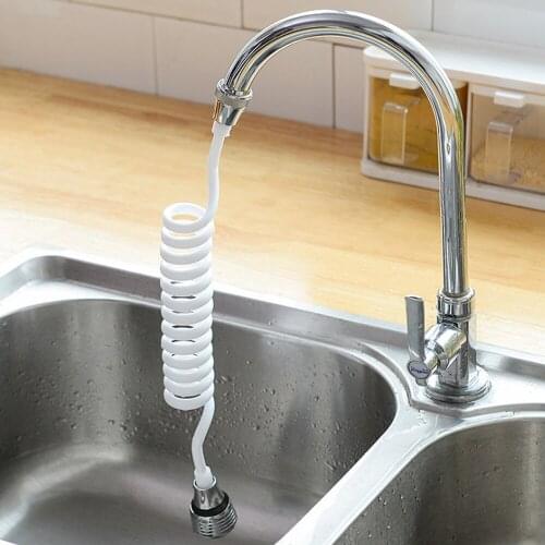 Retractable PVC Extension Tube Tap Water Filter Shower Kitchen Faucet Extender Water-Saving Nozzle Faucet Filter