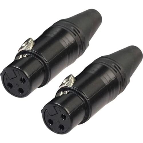 1pc/2pcs DIY Microphone XLR 3Pin Female Connectors Cable Solder Plug Adapters