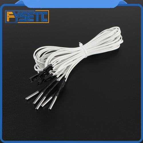 10pcs HT-NTC100K Thermistor Temperature Sensor L 1M For 350 Degrees 3D Printer Parts For Prusa i3 MK2S/MK3/MK3S Hotend Extruder