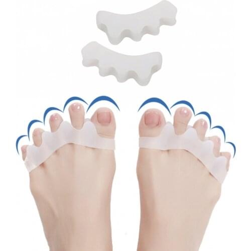 2Pcs/Set Toe Separator Correction Hallux Valgus Corrector Toe Protector Silicone Thumb Valgus Protector Preventing Blisters