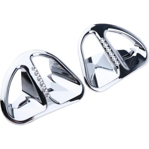 2x For Honda Goldwing GL1800 2001-2011 Accents Grilles Motorcycle Chrome Fairing Air Intake (Silver)