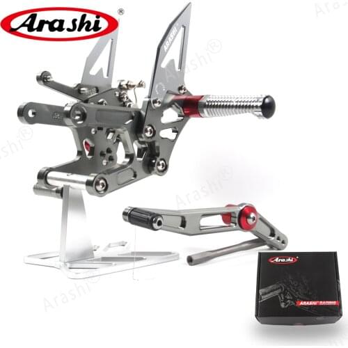 Arashi YZF R6 2017 2018 2019 CNC Adjustable Footrest For YAMAHA R6 2017-2019 Rider Rearset Footpegs Peg Motorcycle Accessories