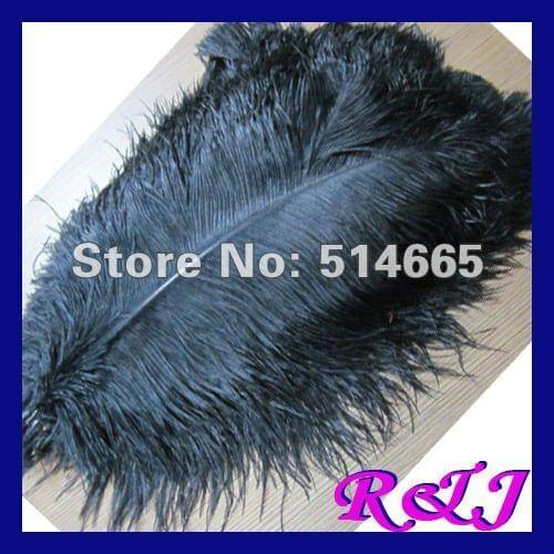 EMS Free shipping Cheap ostrich feather 50pcs 18-20 inches 45-50cm black Ostrich plumage ostrich plume