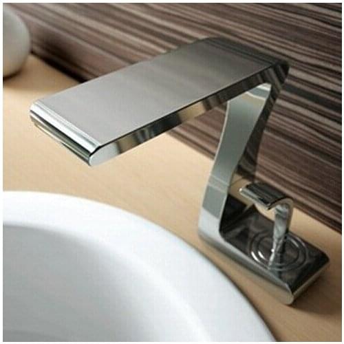 Free shipping Unique Shape Wash Basin waterfall Faucet Single Handle Bathroom Tap NEW