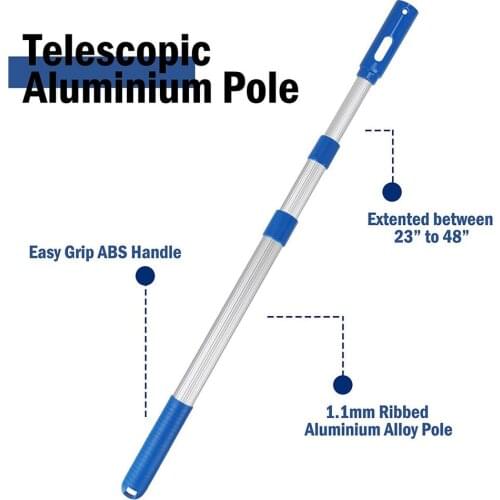 Pool Safety Life Bar Sturdy Aluminum Telescopic Swimming Pool Pole 44CM-88CM Adjustable Pool Pole