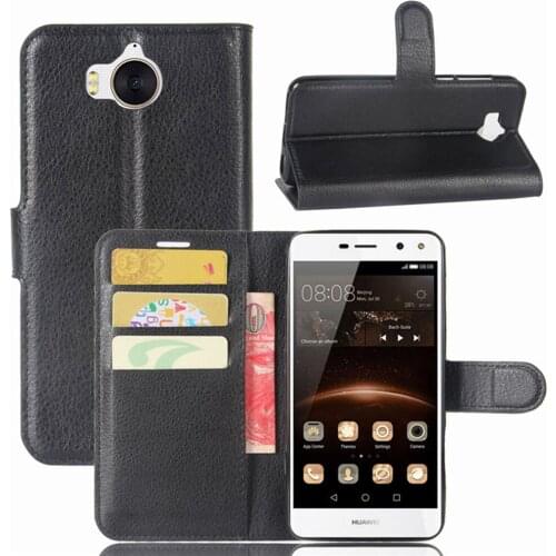 Case For Huawei Y5 / Y6 2017 Luxury Leather Wallet Flip Case With Card Holder Pouch Kickstand Cover For Huawei Y5 / Y6 2017